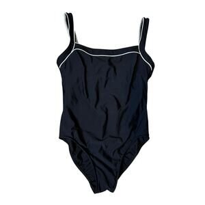 Miraclesuit One Piece Slimming Swimsuit Size 14 Underwire Black White